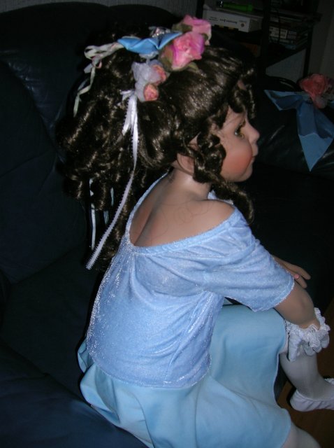 Голубая танцовщица или Магия балета. Фарфоровая коллекционная кукла от Донны Руберт