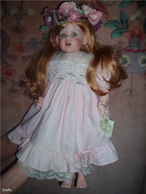 Фарфоровая кукла Ариэль от F.Spanos. Цветочный ангел из моей коллекции кукол