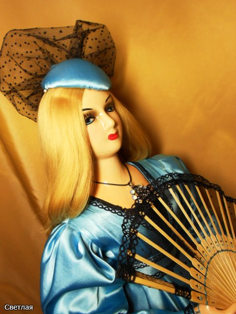 Реставрация Будуарной антикварной куклы. Часть третья. Финал. Бонус: МК шляпка и веер