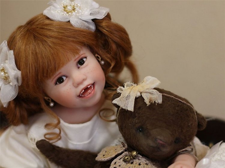 Тебя солнце улыбкой своей обласкало и наполнило жизнью и светом своим … авторская кукла Джули Фишер, Julie Fischer