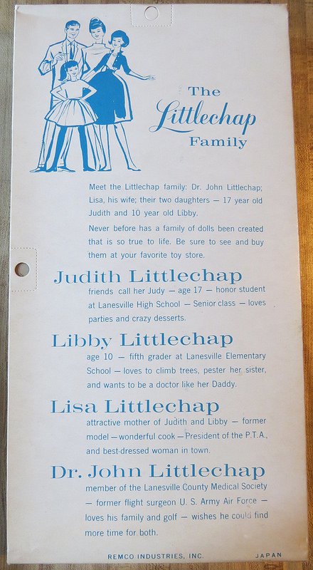 Куклосемья из 60х. Littlechap от фирмы Remco