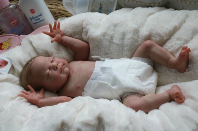 Спящая малышка Рози 2. Куколка реборн Виктории Вишни