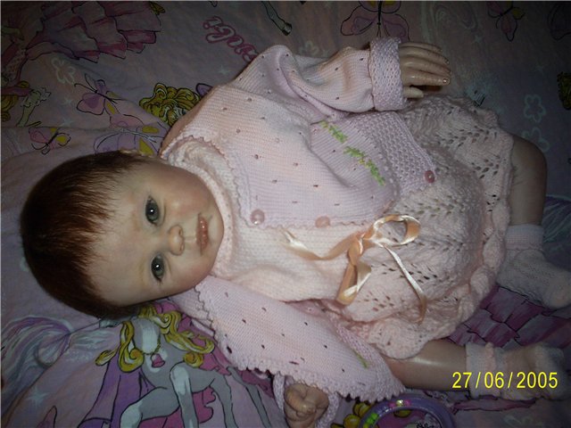 Мой первый вязальный опыт,после долгого перерыва... Для куклы реборн (фото 6)