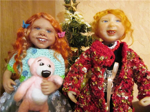 Кристина и Марийка, авторские куклы Ирины Кондрашовой