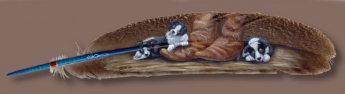 Необычная живопись. Рисунки на перьях - by Julie Thompson (Джулия Томпсон)