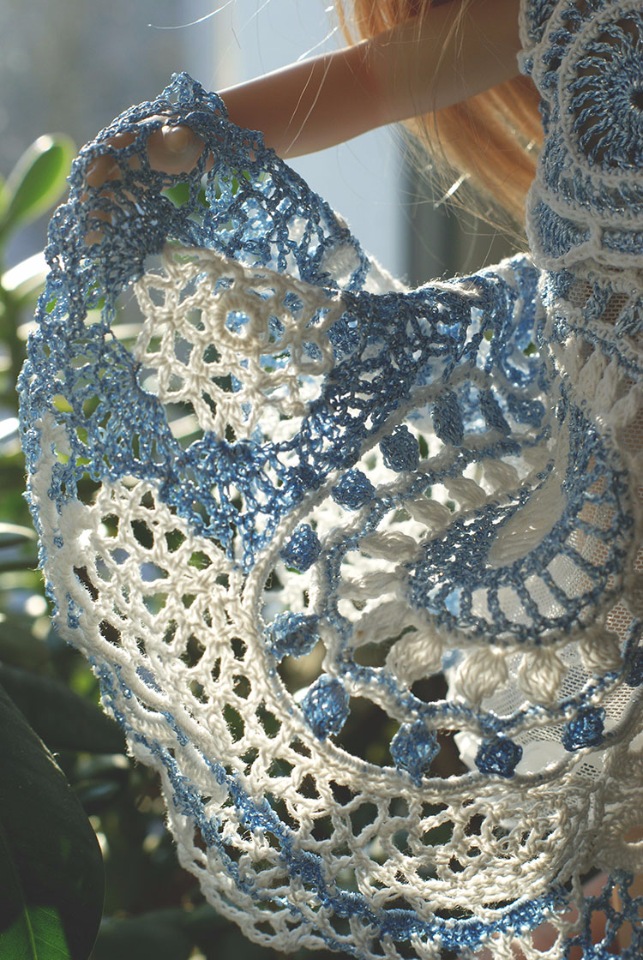 Новое изделие "Морозные узоры", связанное в технике ирландского кружева (фото 9)