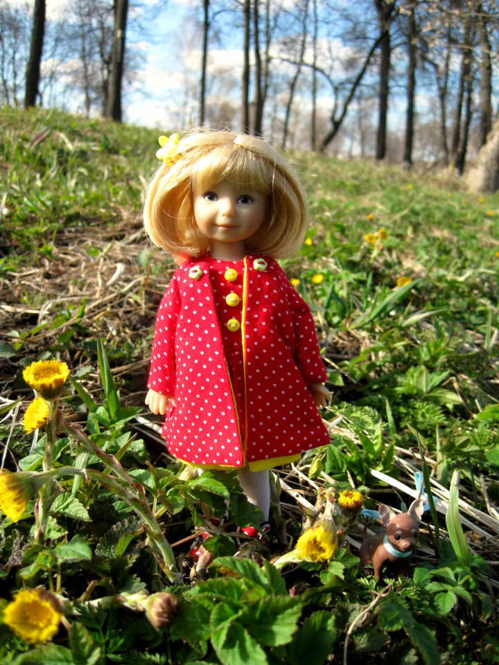 Прогулка в парке. Галочка - коллекционная куколка Дианы Эффнер (фото 2)