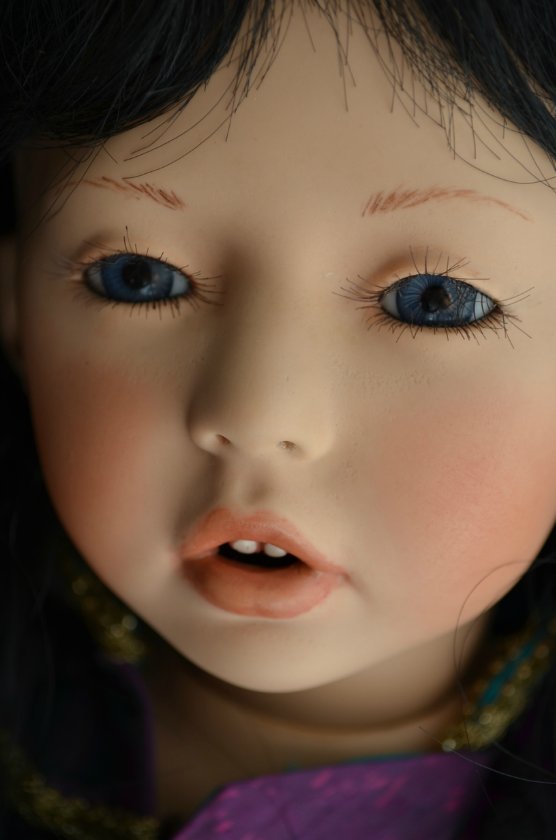 Образ "леди Равен" в куклах. Фарфоровая кукла - японочка RAVEN от Donna RuBert