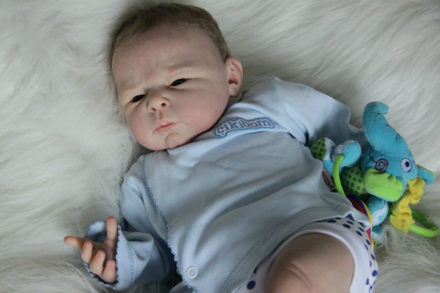 Ноэльчик... очень серьезный малыш... Куколка реборн Вишни Виктории