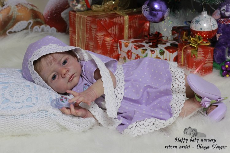 Моё предновогоднее чудо, моя Карлотта. Кукла реборн Олеси Венгер (фото 6)