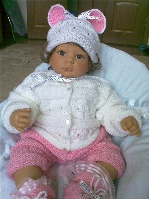 Костюм "Мышонок"- вязанная одежда для кукол (фото 2)