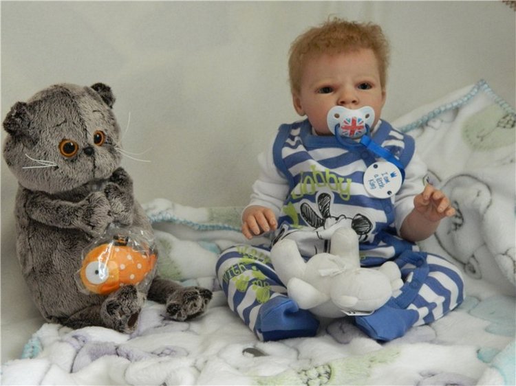 Голубоглазый блондин реборн Дима (фото 3)