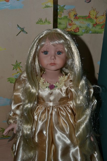 "Посреди золотого поля встанет..." - "золотая" кукла от Линды Рик (фото 8)