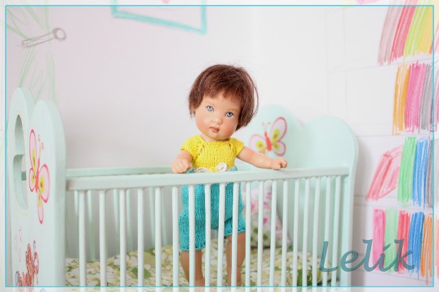 Кроватка для малышки, в масштабе 1:6 | Бэйбики Кроватка для малышки, в масштабе 1:6