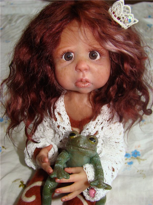 Принцесса и лягушка. Авторская кукла Кондрашовой Ирины. Продолжение (фото 9)