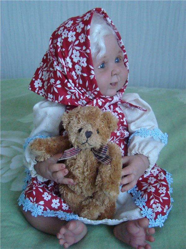 Машенька и медведь. Авторская кукла Кондрашовой Ирины