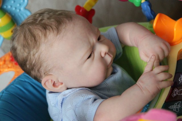 Ноэльчик... очень серьезный малыш... Куколка реборн Вишни Виктории (фото 4)