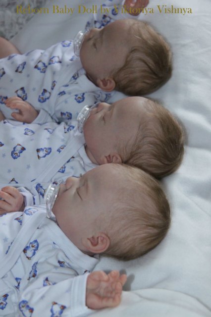 Тройняшки Джошики... Куколки реборн Виктории Вишни (фото 2)