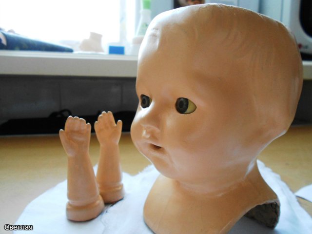 Реставрация самых ранних антикварных кукол Effanbee, 1912 год. + БОНУС, поработаем с кракелюром