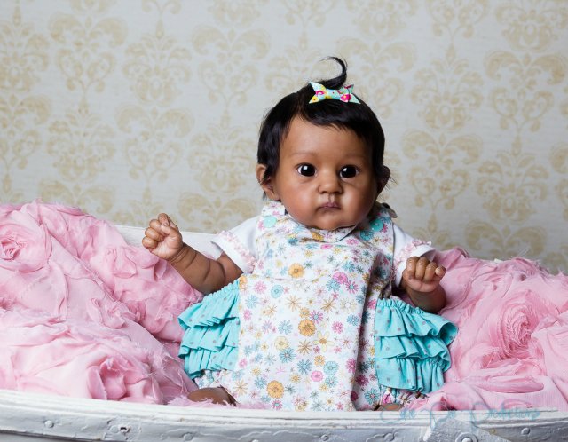 Этническая крошечка реборн, прототип PIXIE скульптора Bonnie Brown