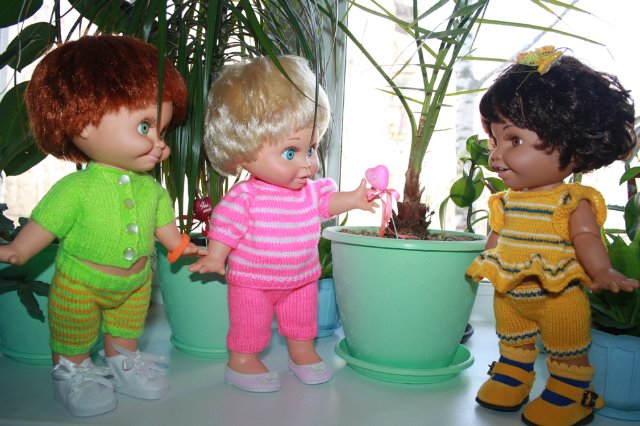 Яркие весенние полосочки для Galoob baby face