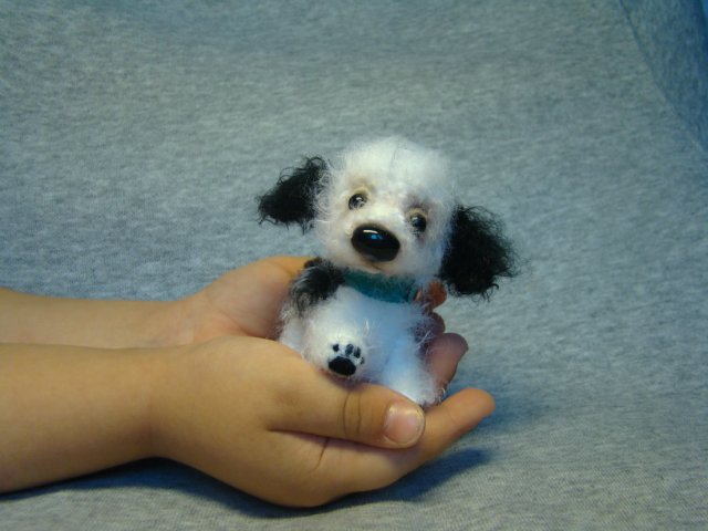 Пёса моя песа, лапа моя лапа.. Авторская игрушка валянием Ольги Чернухо