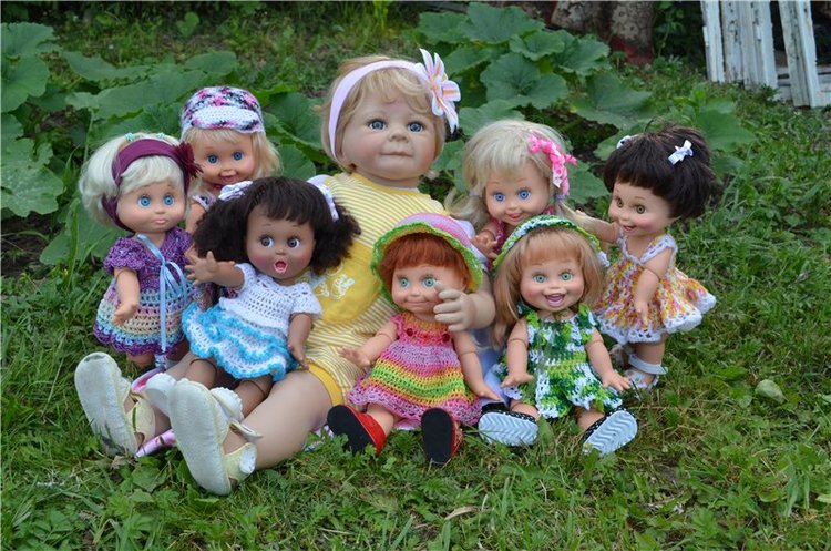 Фэйсинки и Майя на даче — Куклы Galoob Baby Face (Фейсинки): винтаж 90