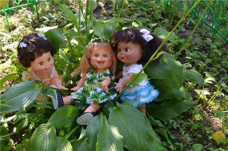 Фэйсинки и Майя на даче — Куклы Galoob Baby Face (Фейсинки): винтаж 90 (фото 5)