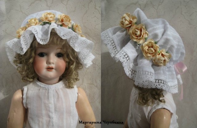 Шьем круглый чепец для куклы - МК