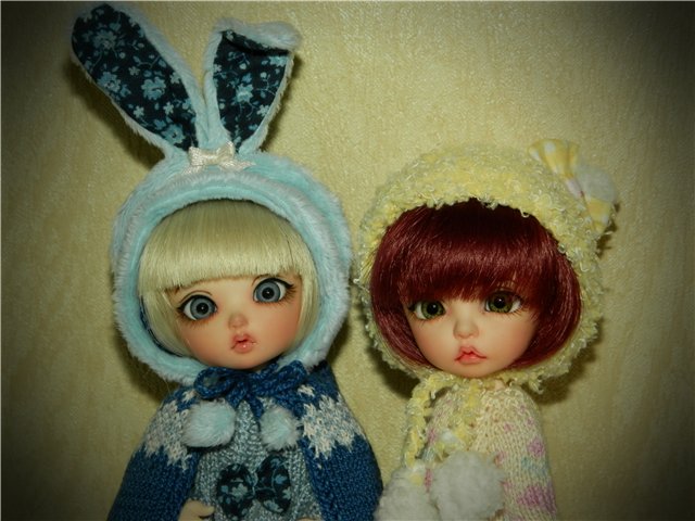 Малышки: зайка и котенок — Одежда и обувь для кукол BJD (БЖД): 1/3