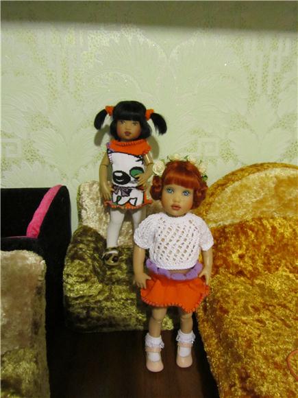 Рыже-оранжевое настроение. Одежда для куколок Helen Kish