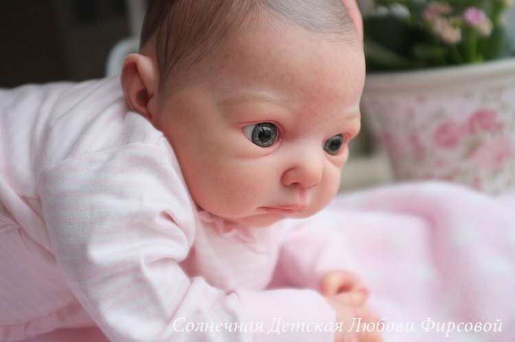 Малышка реборн Лолочка из одноименного молда от Adrie Stoete. Художник- Любовь Фирсова