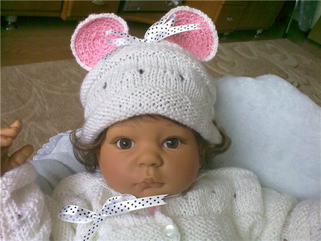 Костюм "Мышонок"- вязанная одежда для кукол (фото 8)