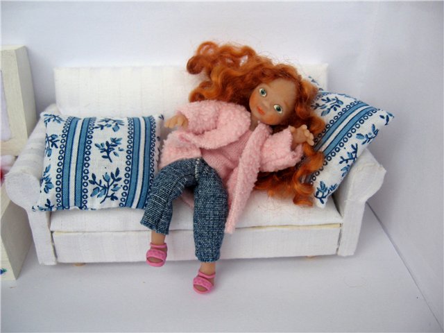 Мини кукла рыжик для кукольного дома (фото 10)