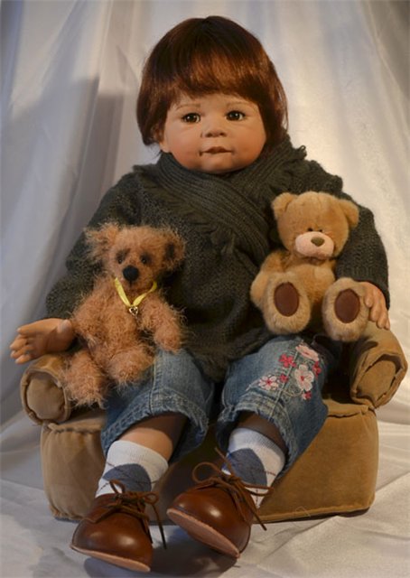 Мои четыре повода для улыбки... Часть коллекции кукол