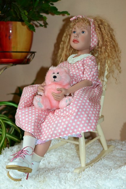 Платье в горошек. Коллекционная кукла Zwergnase, Eugenia