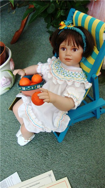 Из коллекции маленьких очаровашек Анны Tиммерман - фарфоровая кукла Orange Blossom (фото 4)