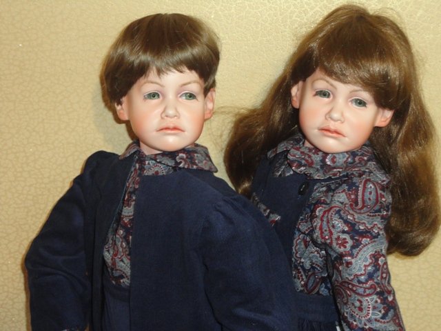 Двойняшки Джесс - брат и сестра. Фарфоровые куклы Steve Angela Clark (фото 9)