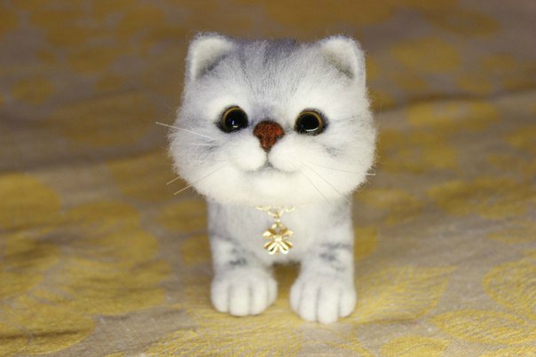 Котики моей сестры. Игрушки валянием из шерсти