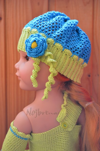 Цветочное настроение. Кукла Gotz Ханна с собачкой (фото 3)