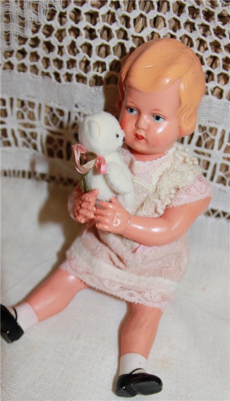 Антикварная куколка Minerva, Германия, 1930-е годы (фото 8)