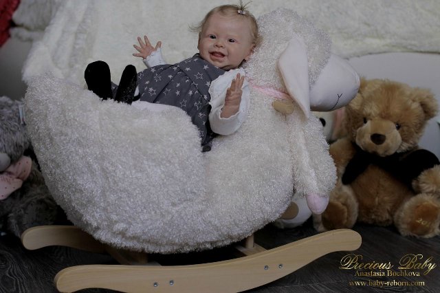 Мой весенний лучик солнышка - Харпер. Кукла реборн Анастасии Бочковой (фото 7)