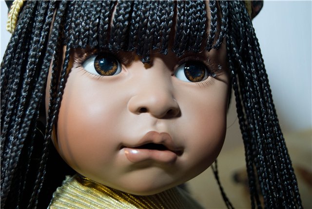 Добавляю Солнца и немного золотого перла. Фарфоровая кукла от Diana Effner (фото 10)