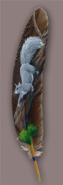 Необычная живопись. Рисунки на перьях - by Julie Thompson (Джулия Томпсон)