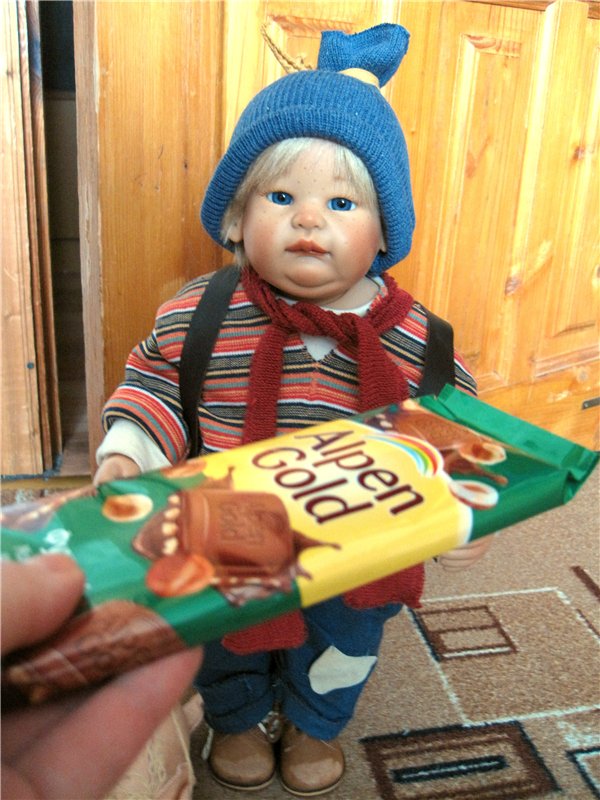 Пончик Эдер. Радость встречи. Коллекционна кукла Susi Eimer (фото 2)