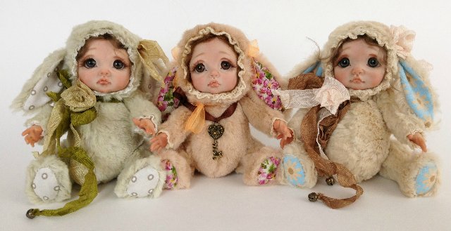 Тедди-долл Louise, Laura и Gloria. Авторские тедди долл от Анны Добряковой