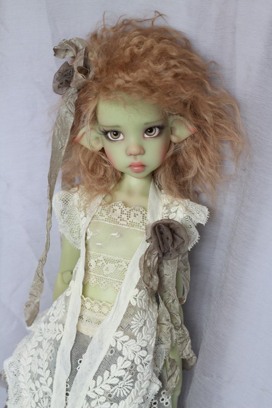 OOAK Kaye Wiggs Green Laryssa elf - Зеленая Лариса эльф в единственном экземпляре (фото 8)