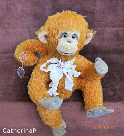 Мартышка и очки — Текстильные игрушки и примитивы: кофейные (фото 8)