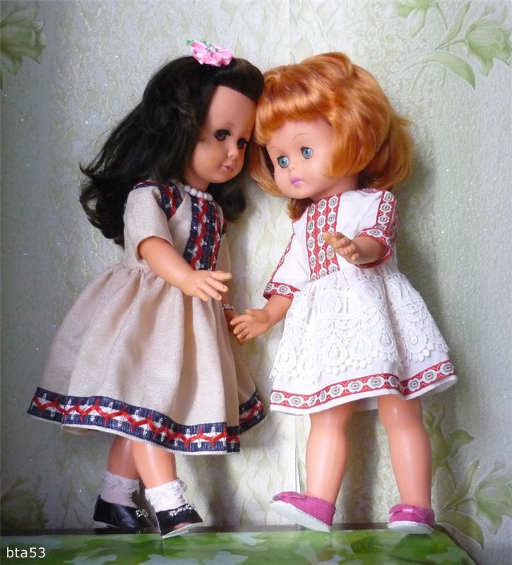 Шьем платье с рукавом реглан на куклу 50см