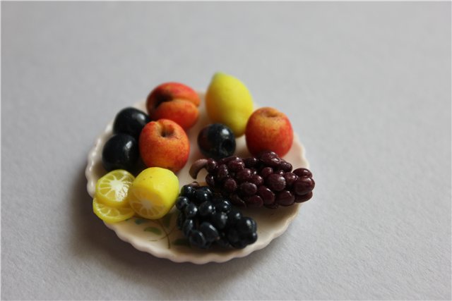 Продукты из Фимо, кукольная миниатюра в формате 1:12 (фото 7)